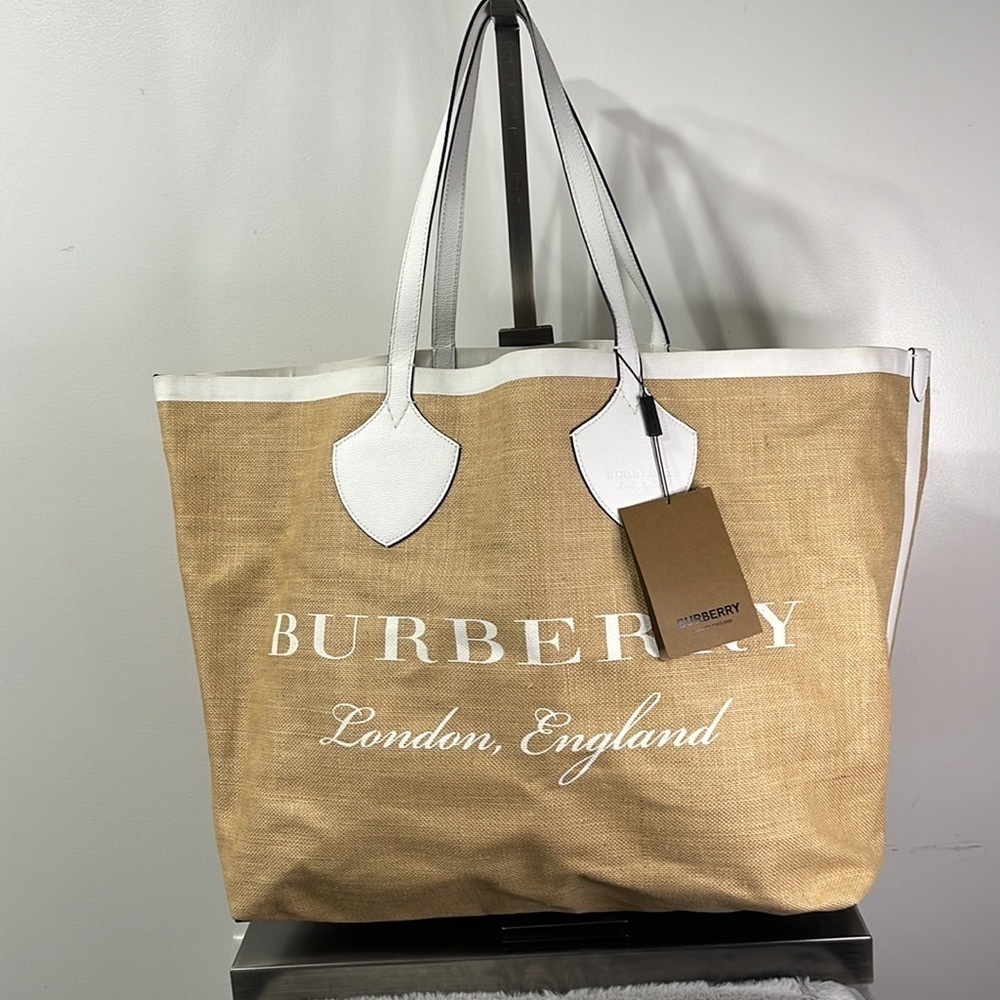 Authentic Burberry tote beach bag